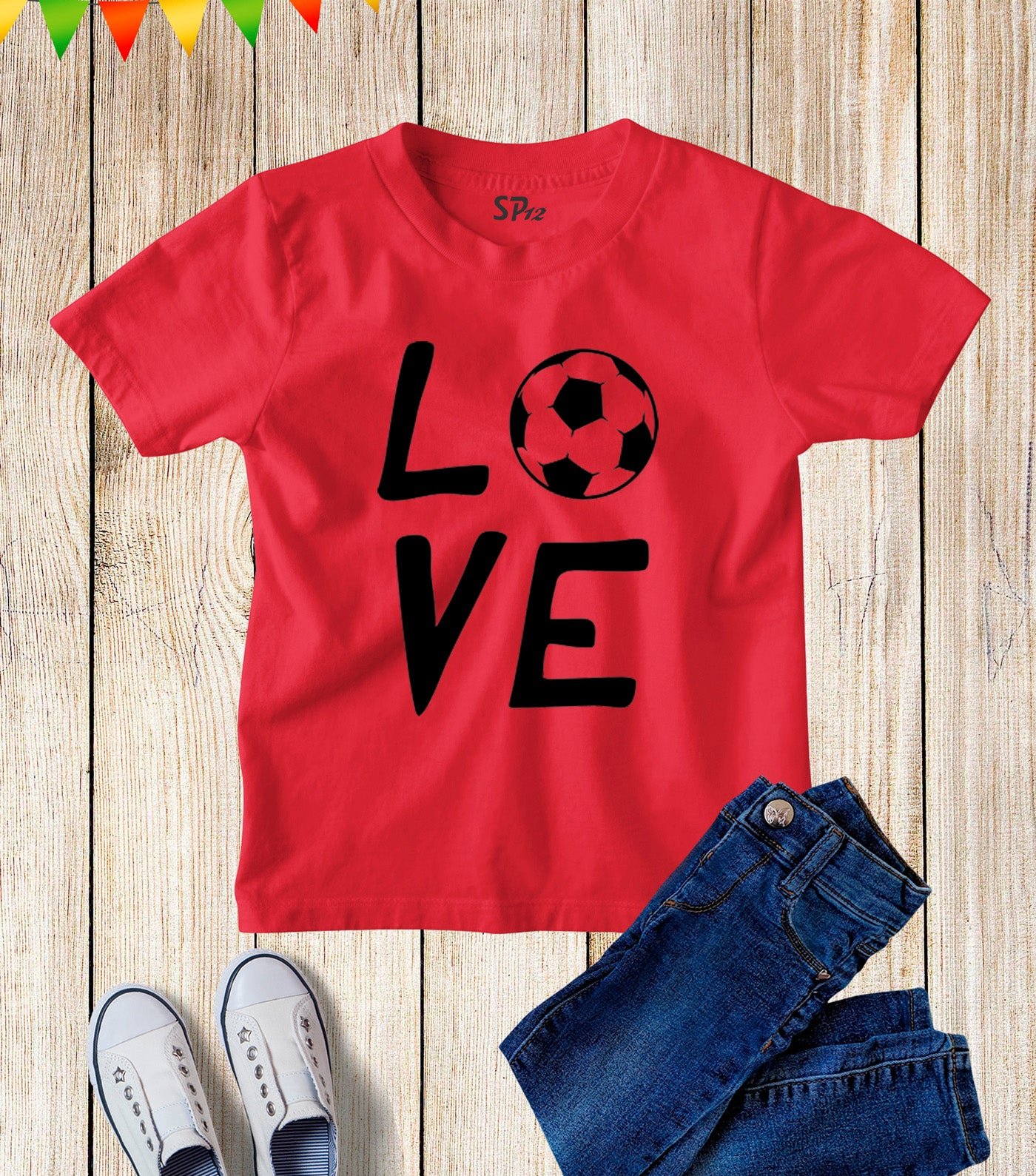 Love Football Funny Gift Kids T Shirt