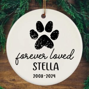 Forever Loved Personalized Dog Christmas Ornament