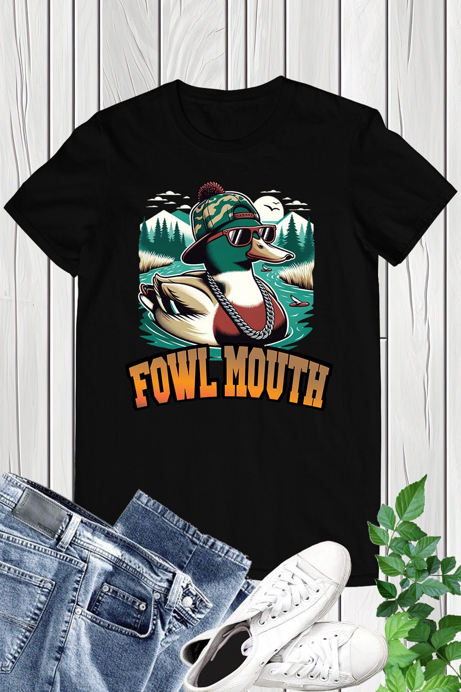 Fowl Mouth Duck Hunting T Shirt - Image 3