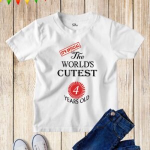 Four Years Old Kids Birthday T Shirt