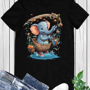 Funny Fishing Elephant Shirt