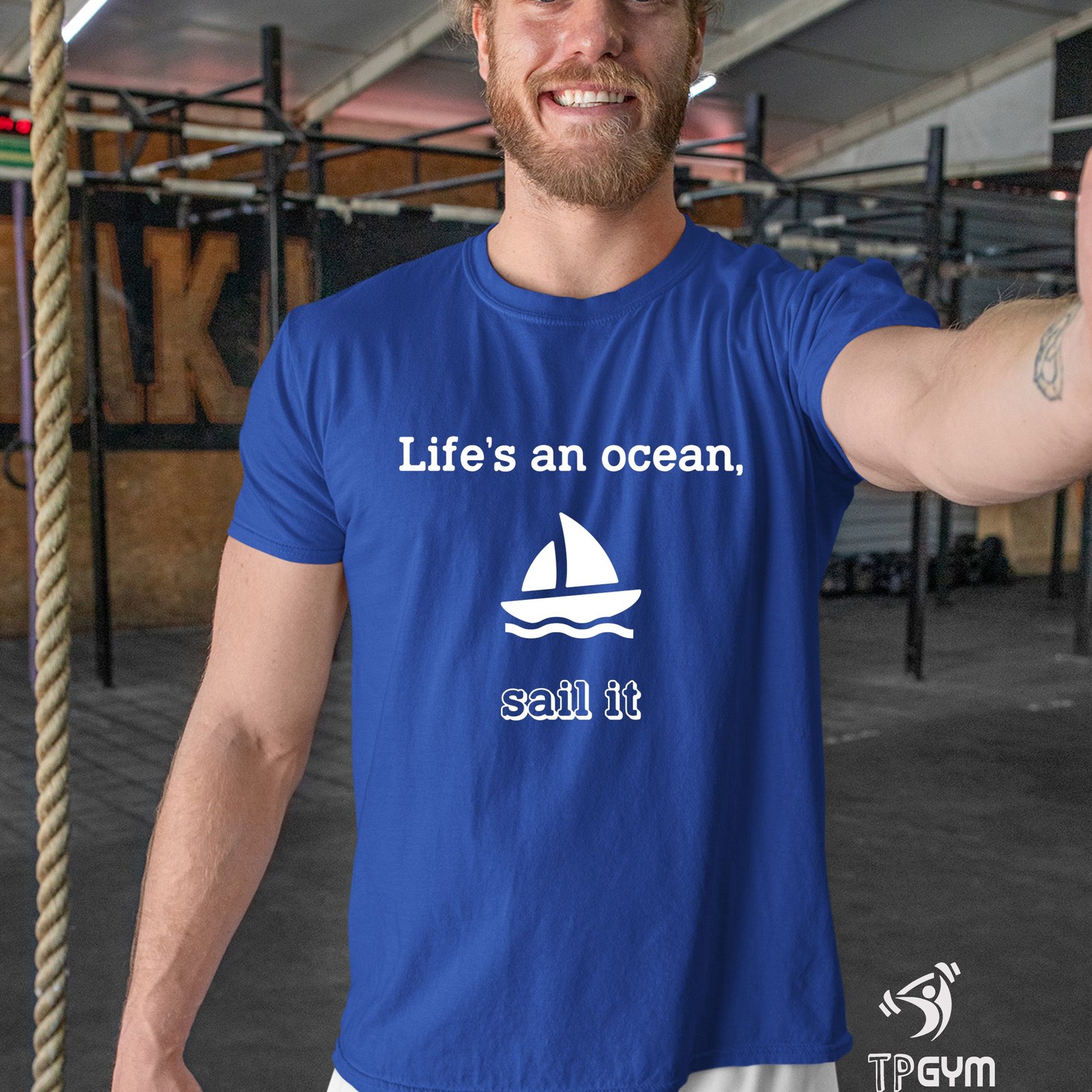 Funny Lifestyle T shirt Life is an Ocean Sail Boat