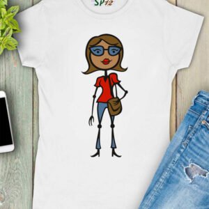 Geek Chic Lady Women Graphic T Shirt