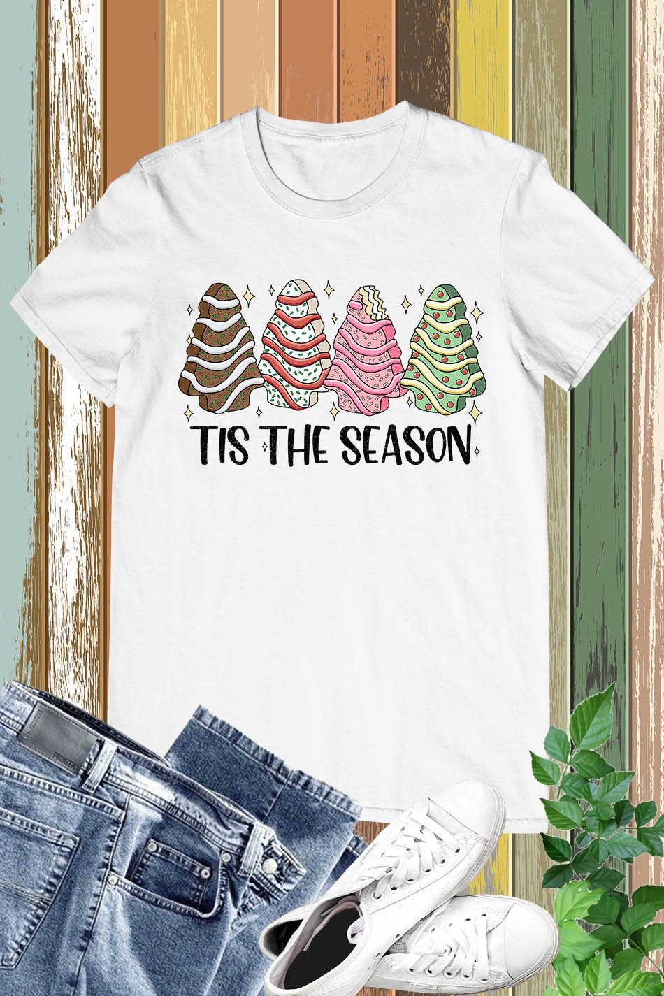 Christmas Tree Cake Tis the Season Shirt - Image 10
