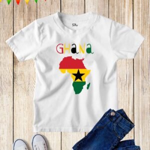 Kids Ghana Flag Football FIFA World Cup T Shirt