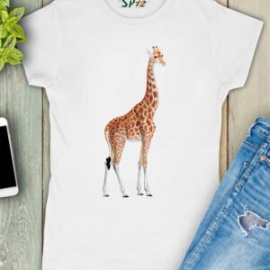 Giraffe Graphic Animal Women T Shirt