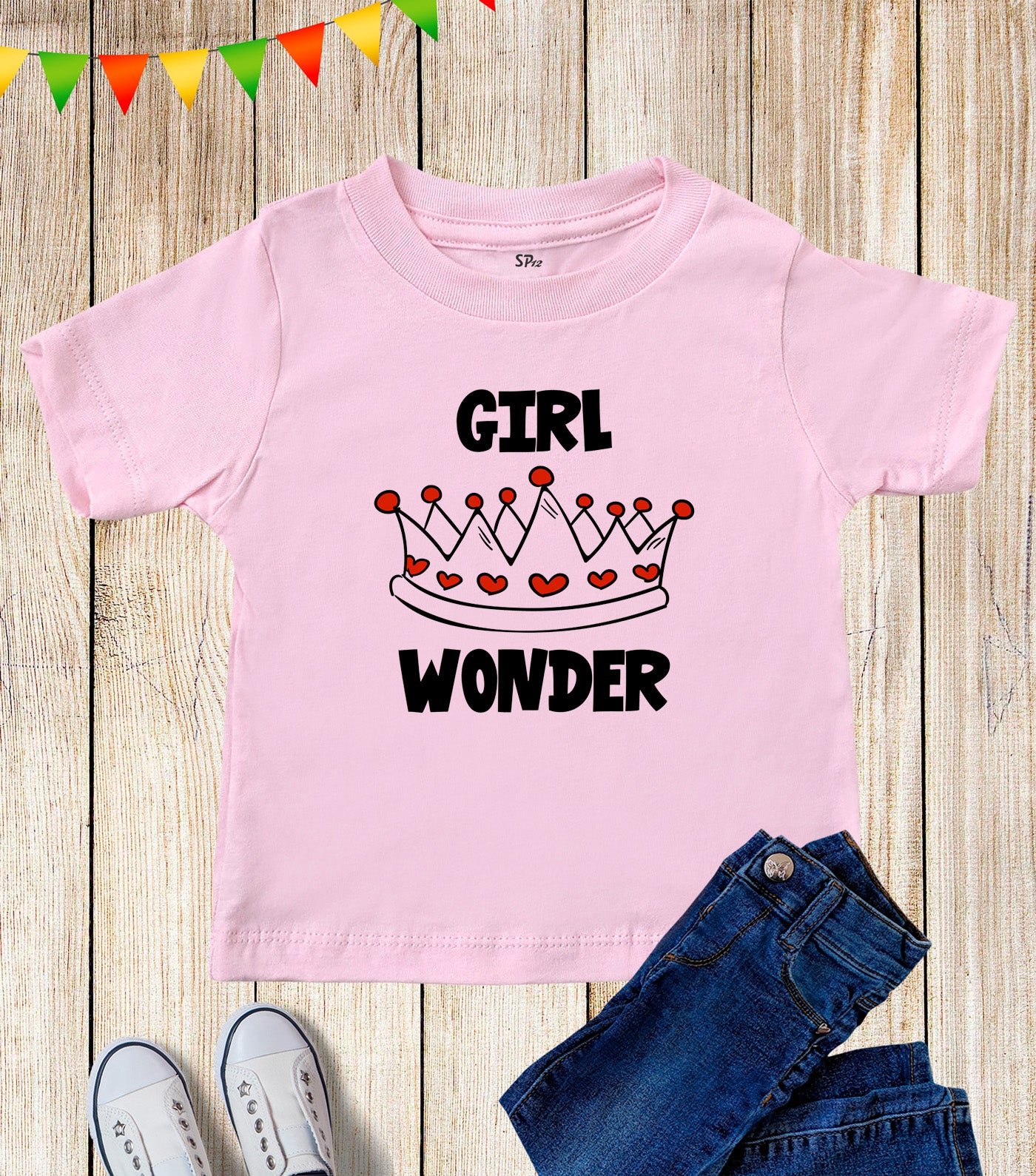Girl Wonder Crown Kids T Shirt