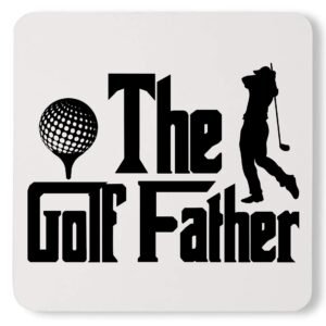 Best Golf Father Funny Father's Day Golf Lover Custom Dad Coaster