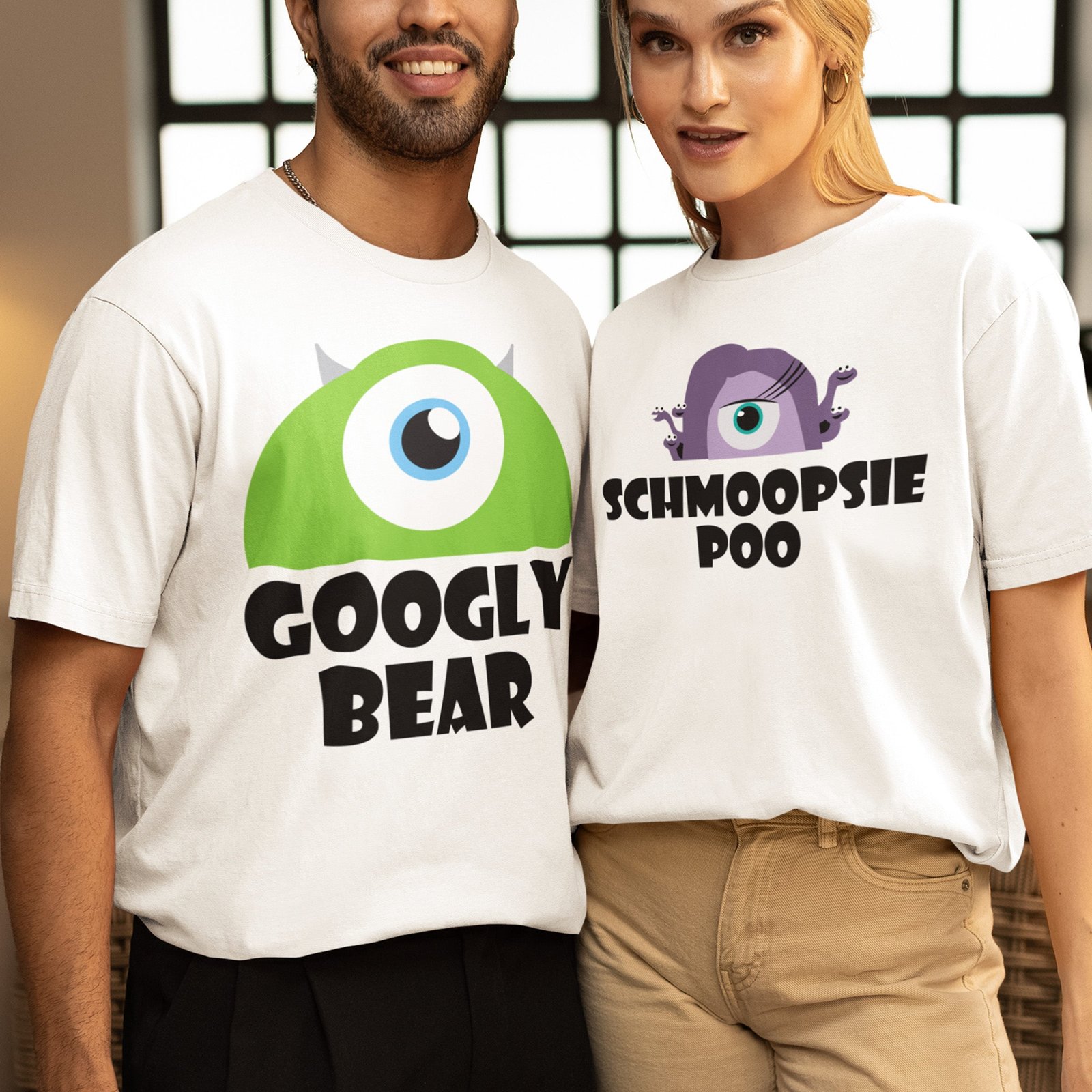 Googly Bear and Schmoopsie Poo Couples Valentine Day T Shirts
