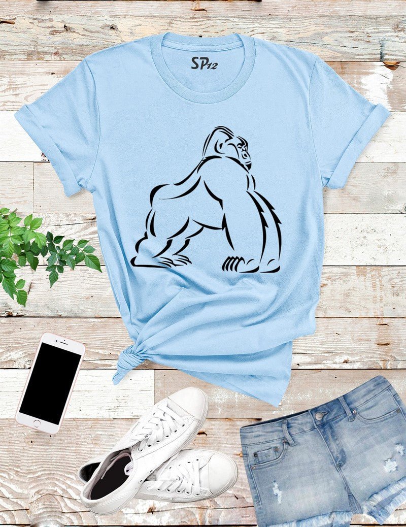 Gorilla Pose Funny T Shirt