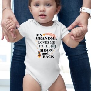 My Grandma Loves Me to The Moon And Back Baby Bodysuit