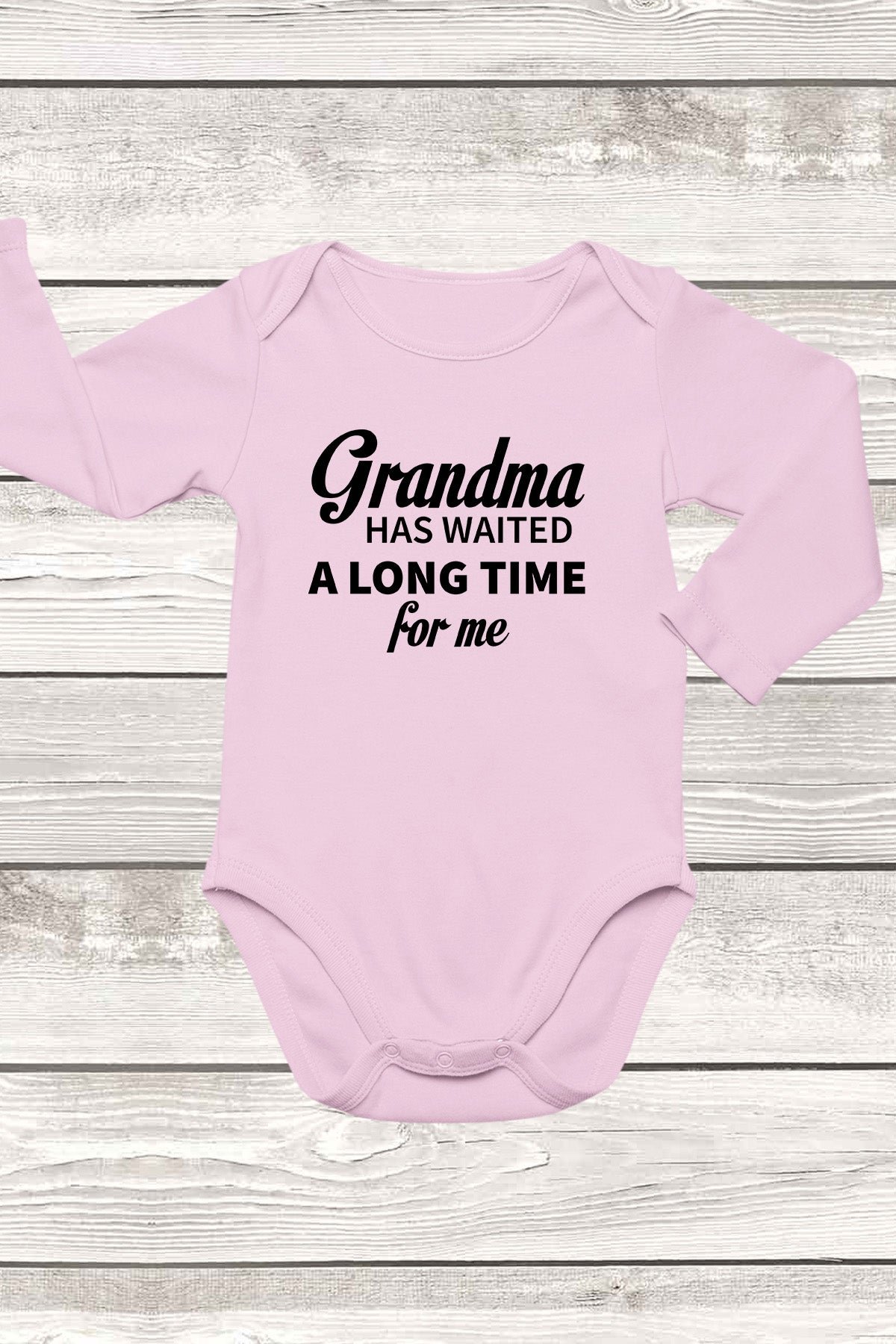Grandma has Waited a long time For Me Baby Bodysuit - Image 3