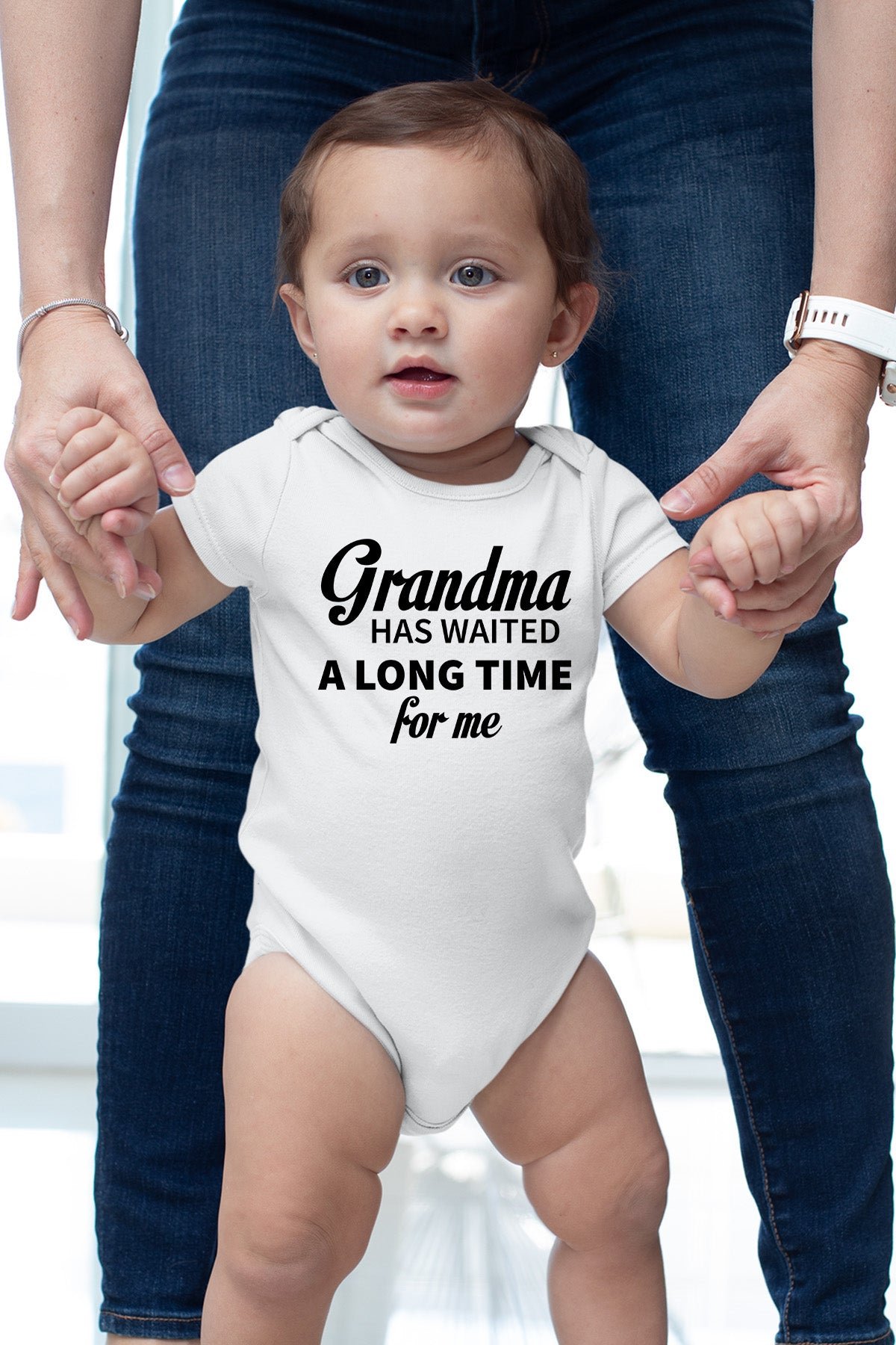 Grandma has Waited a long time For Me Baby Bodysuit