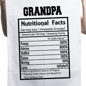 Grandpa Nutrition Facts Custom Father's Day Kitchen Table Tea Towel