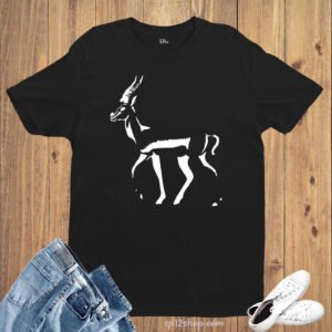 Graphic T Shirt African Gazelle Silhouette Antelope