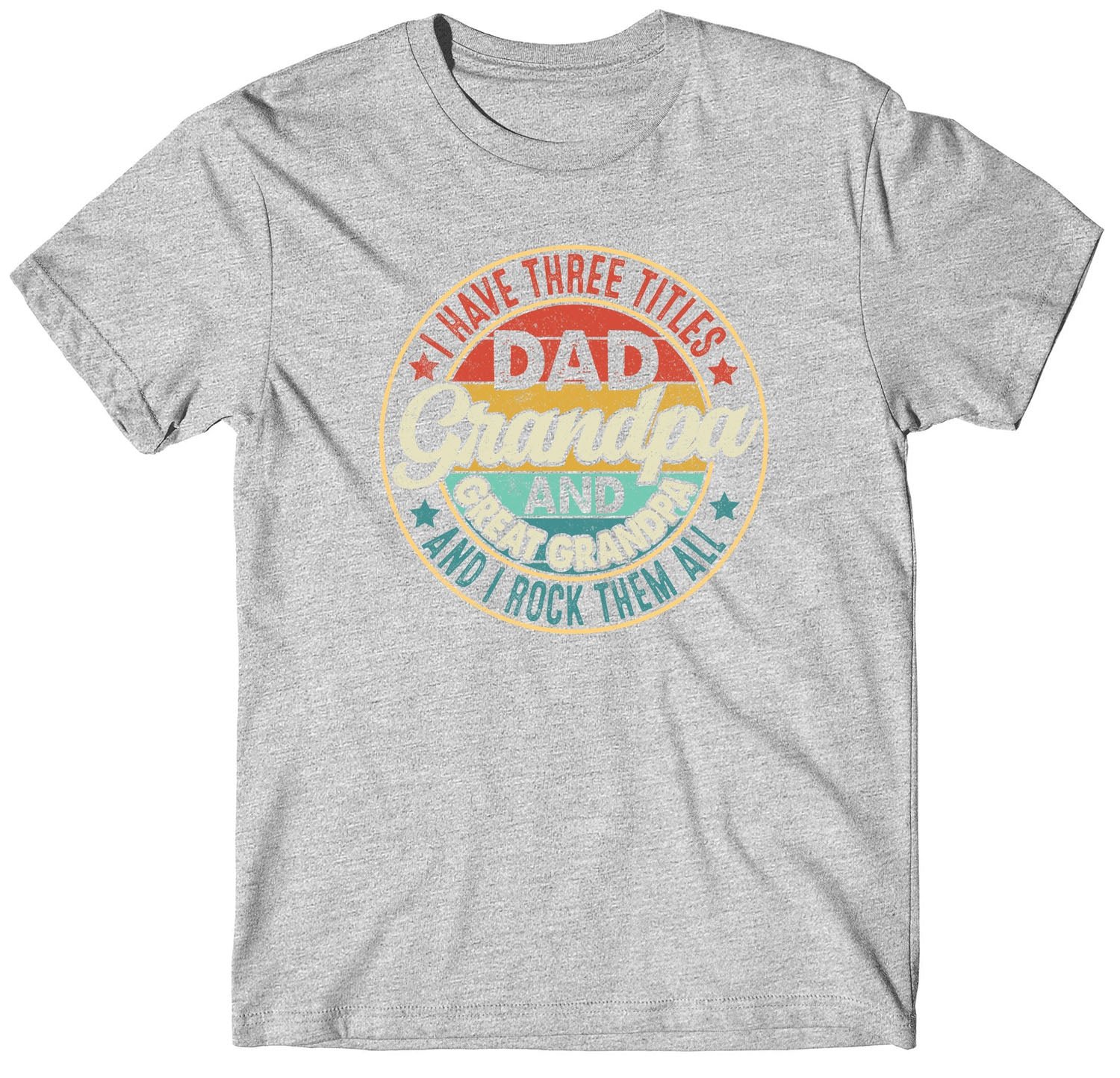 Dad Grandpa Great Grandpa Custom Short Sleeve Fathers Day T-Shirt - Image 2