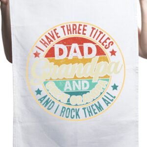 Dad Grandpa Great Custom Fathers Day Birthday Kitchen Table Tea Towel