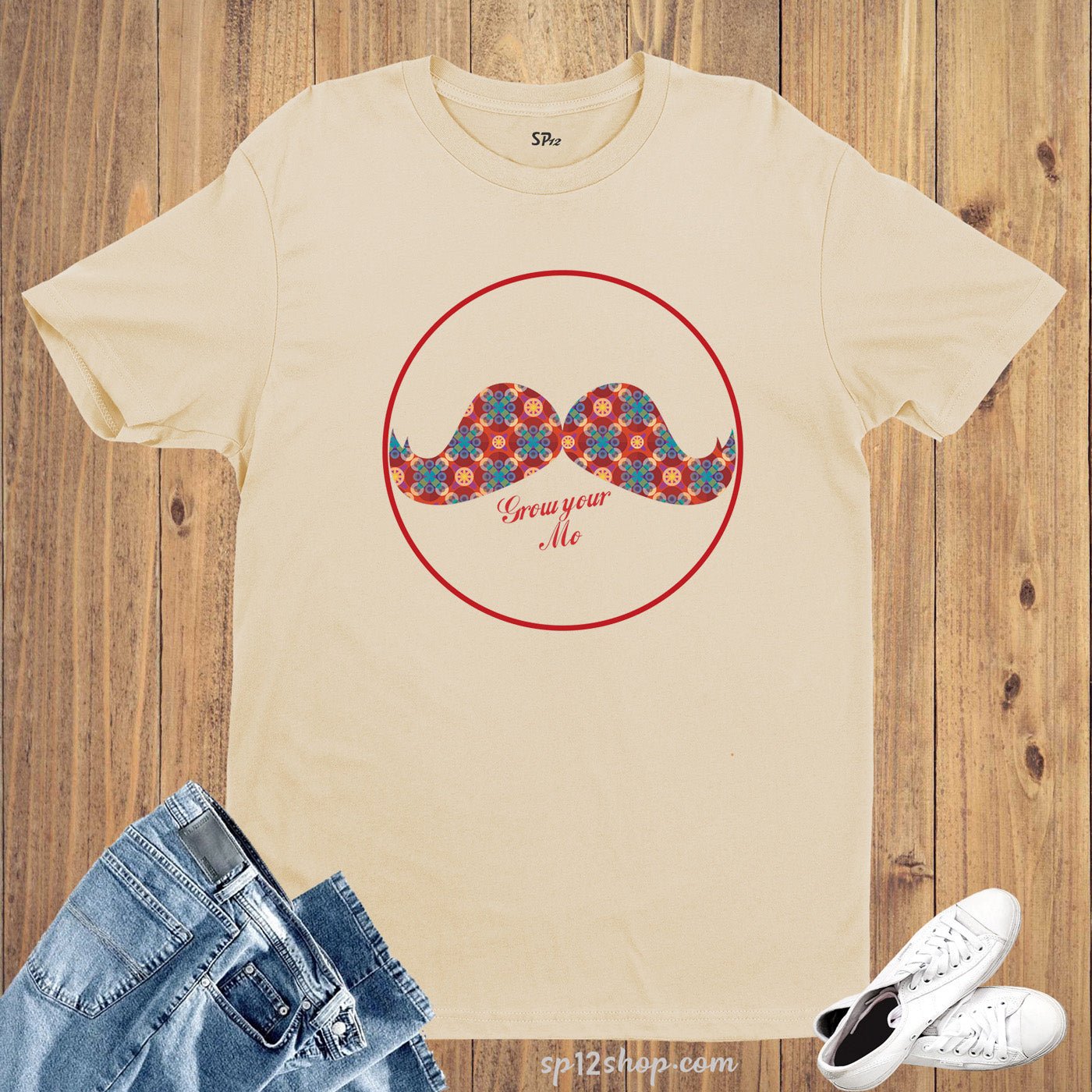 Grow your Mustache Beard T Shirt