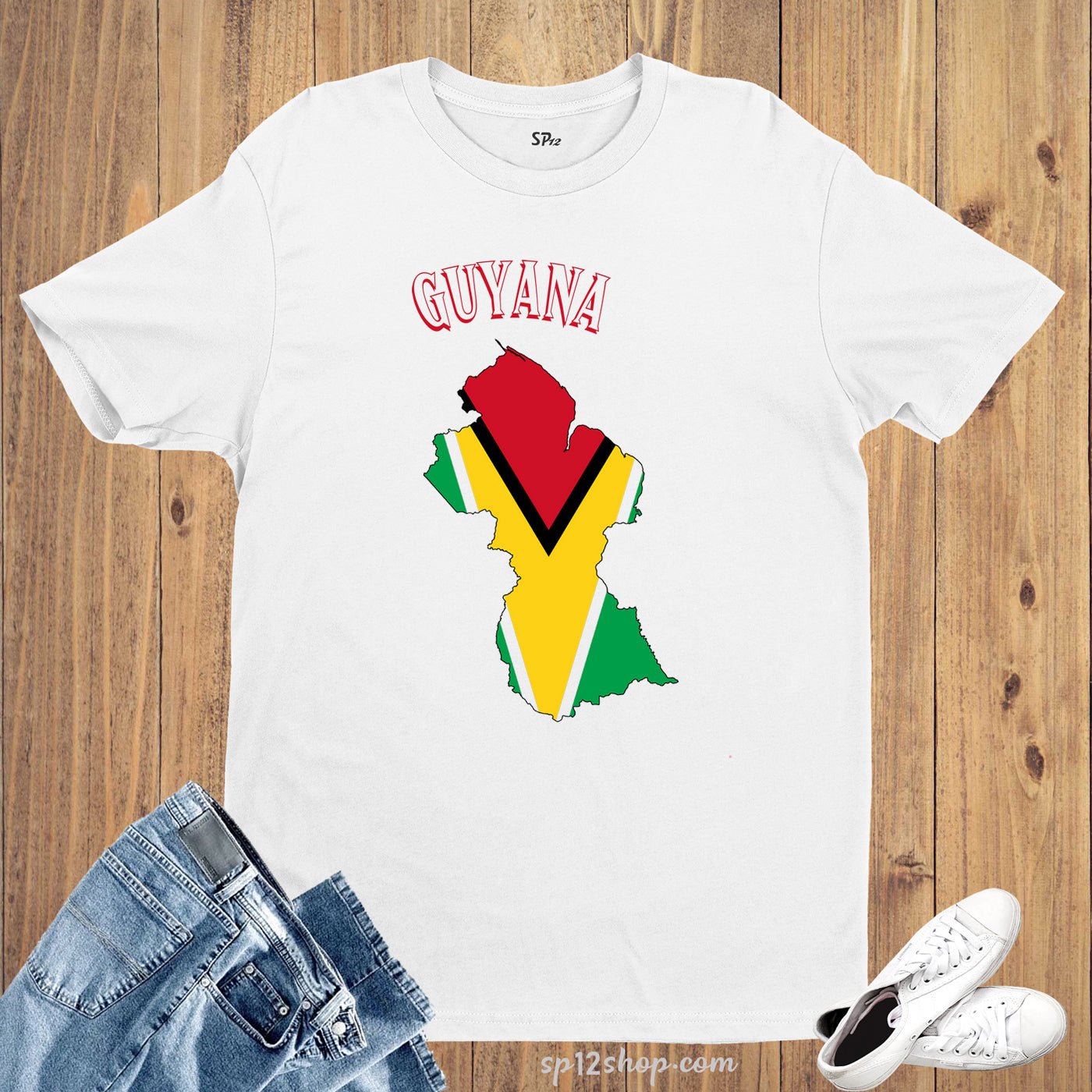Guyana Flag T Shirt Olympics FIFA World Cup Country Flag Tee Shirt