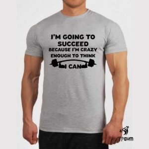 Gym Fitness Crossfit T shirt I Am Going To Succeed I Can Muscle