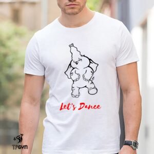 Gym Fitness Crossfit T shirt Let's Dance Elephant Graphics Steps