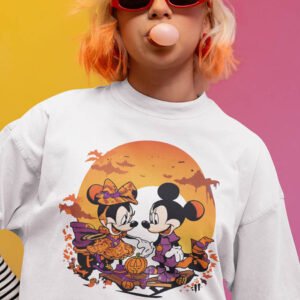 Halloween Mickey and Minnie Theme Shirt