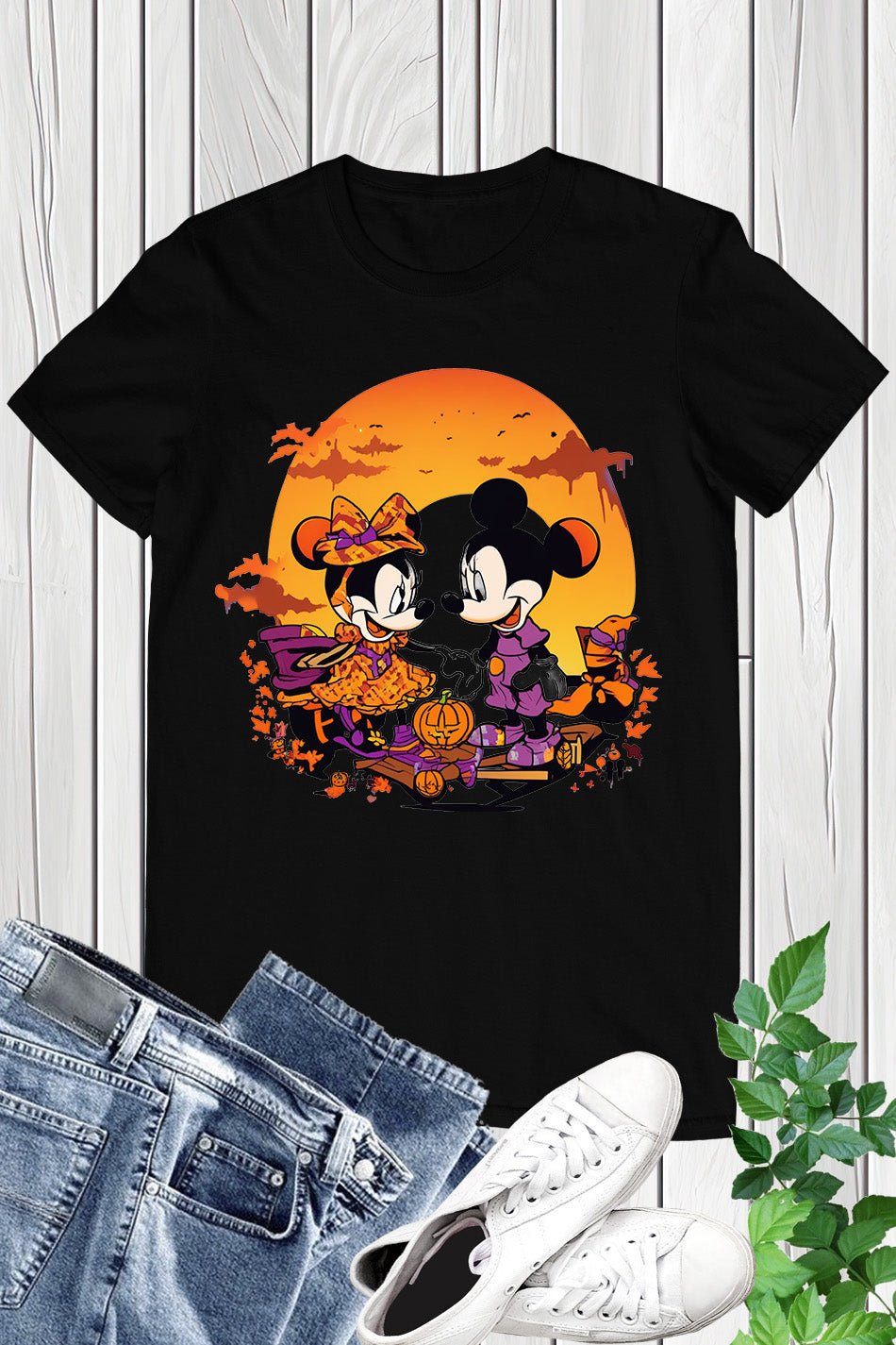 Halloween Mickey and Minnie Theme Shirt - Image 8