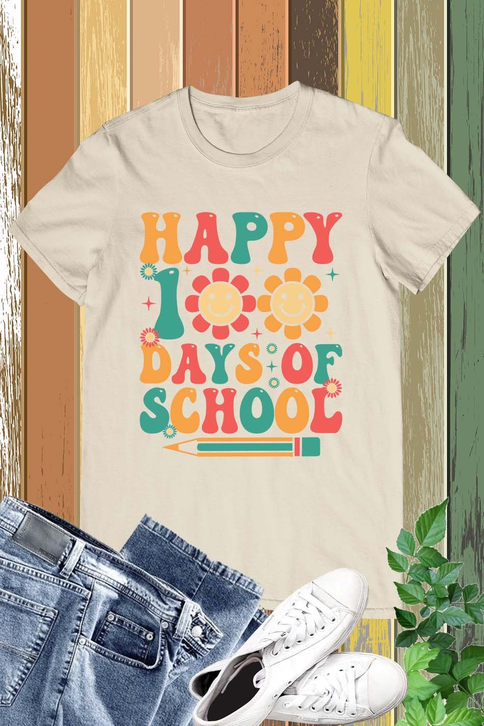 Happy 100 Days Of School T Shirt - Image 14