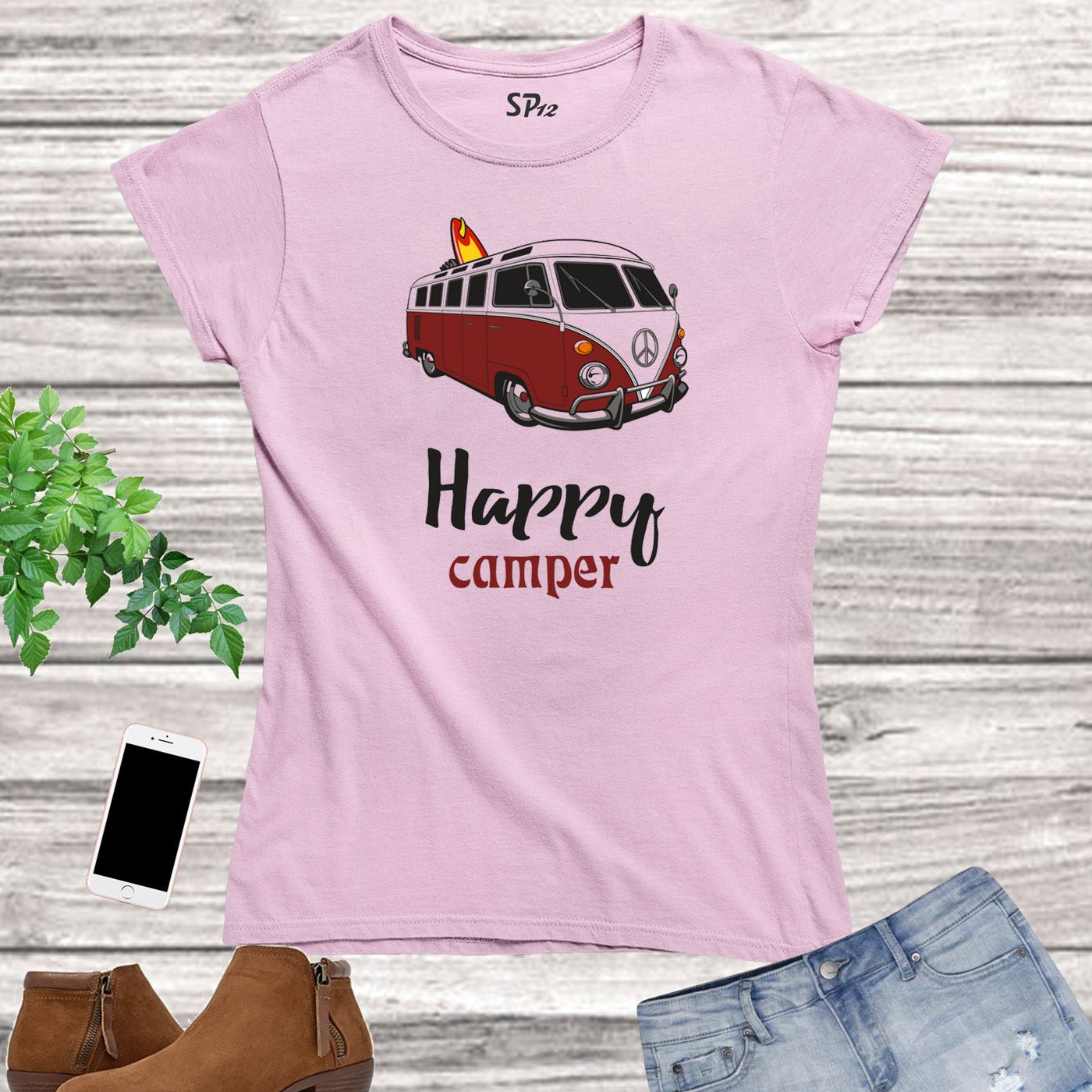 Happy Camper Women T Shirt