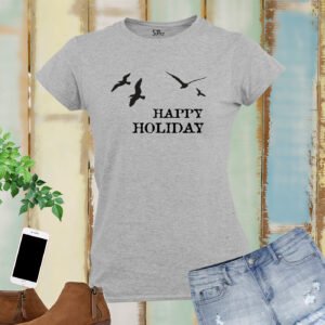 Happy Holiday Birds Women T Shirt