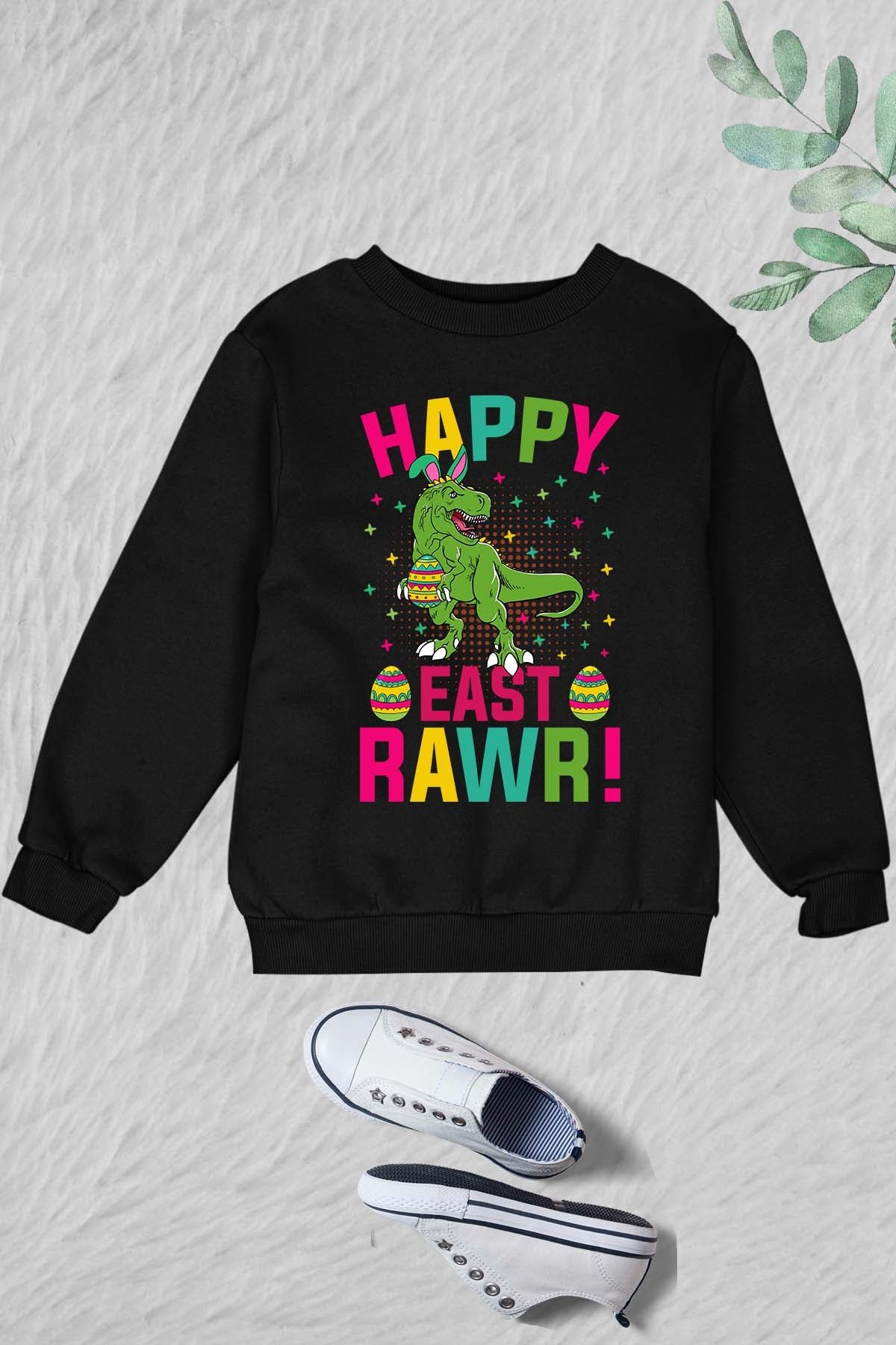 Dinosaur Easter Kids Sweatshirt