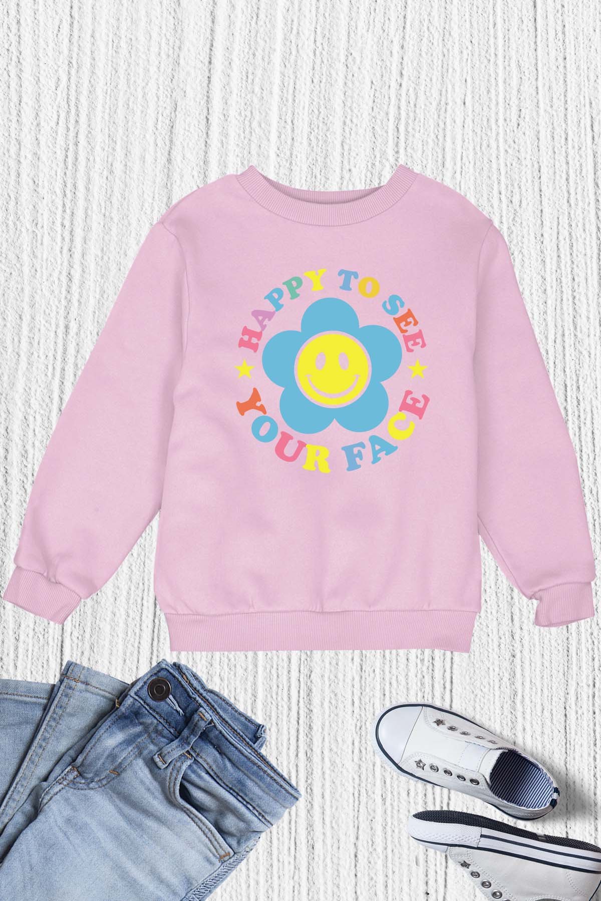 Happy to See Your face back To School Sweatshirt - Image 3