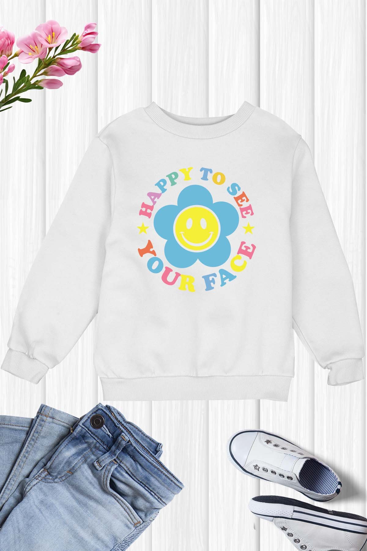 Happy to See Your face back To School Sweatshirt - Image 2