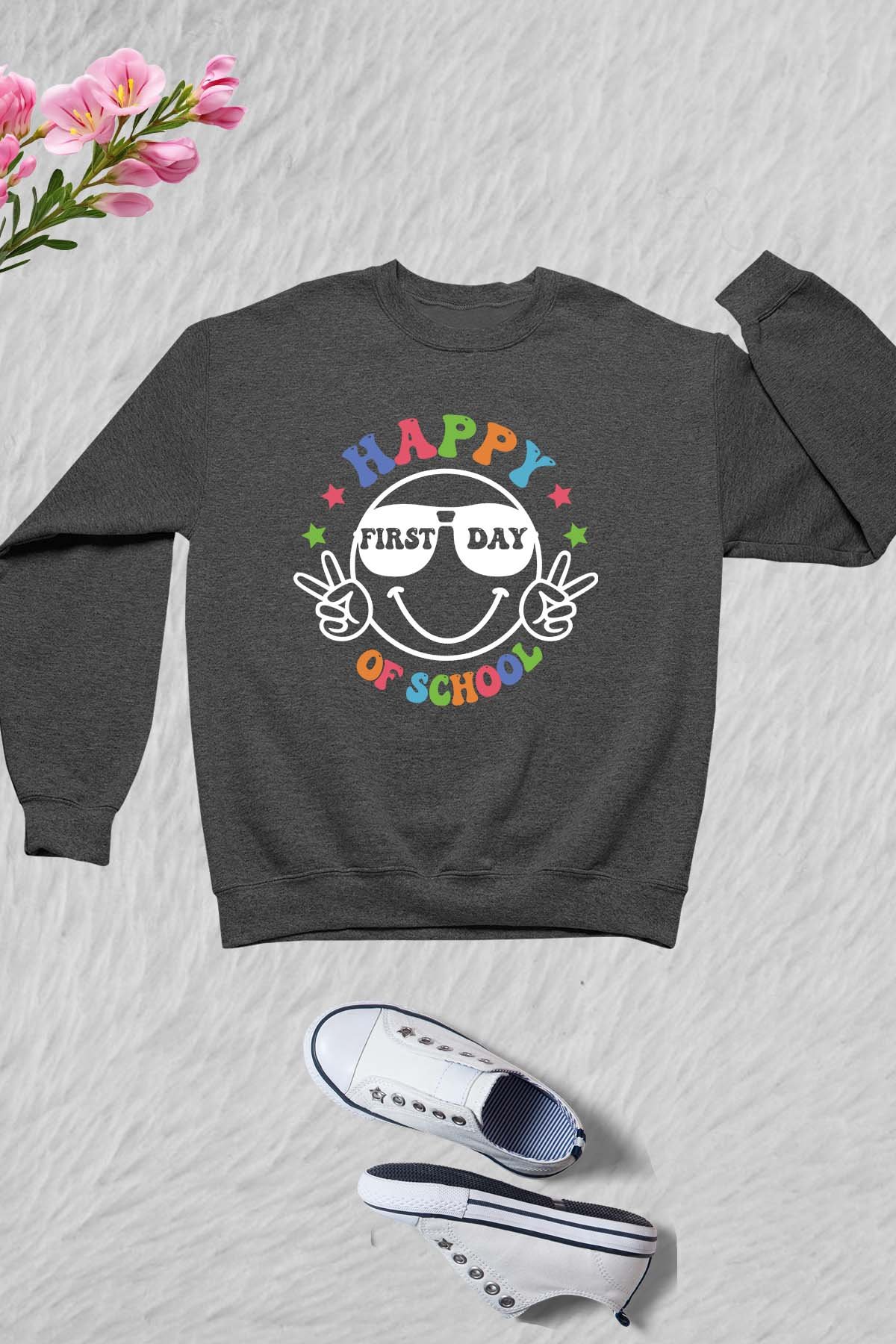 Happy First Day of School Kids Sweatshirt - Image 4