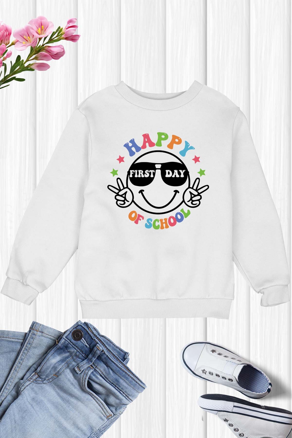 Happy First Day of School Kids Sweatshirt