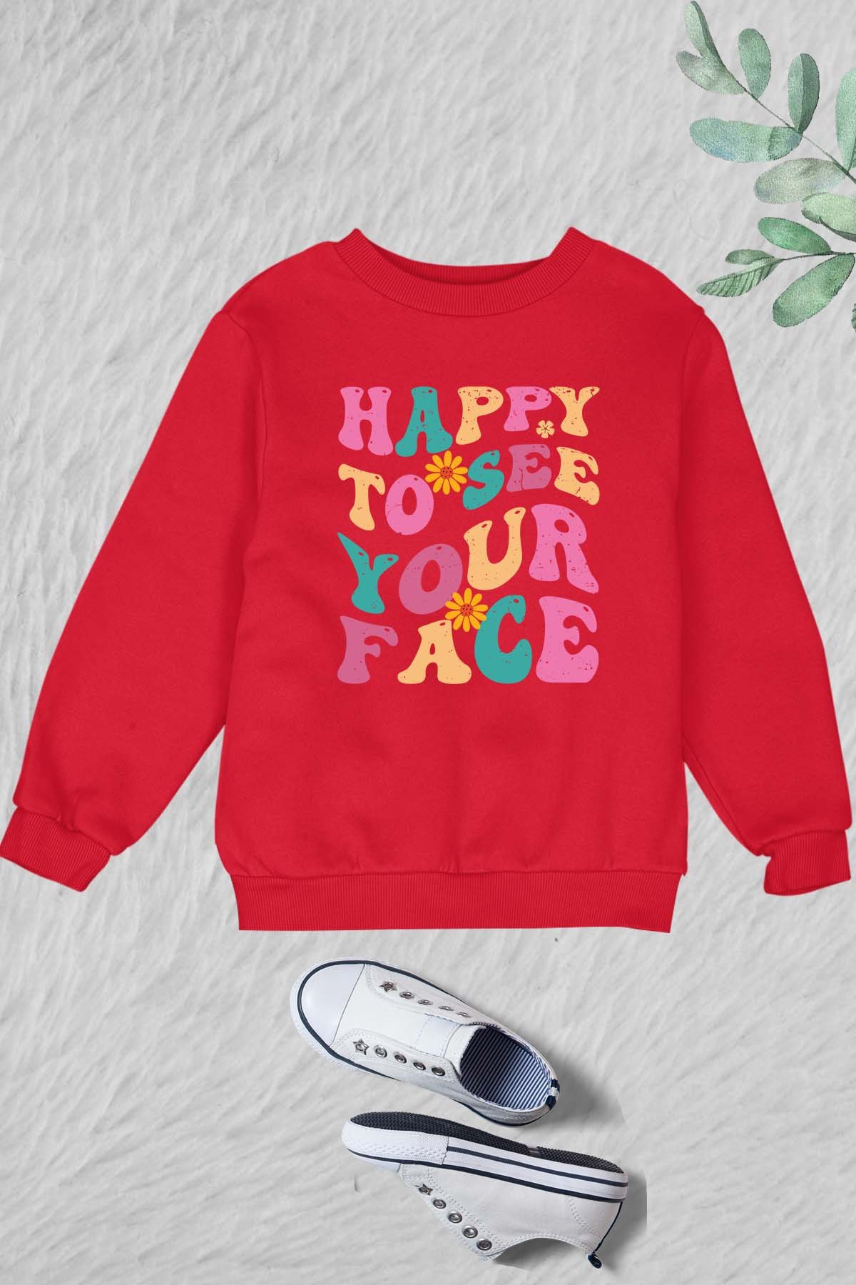 Happy to See Your face School Sweatshirt - Image 3