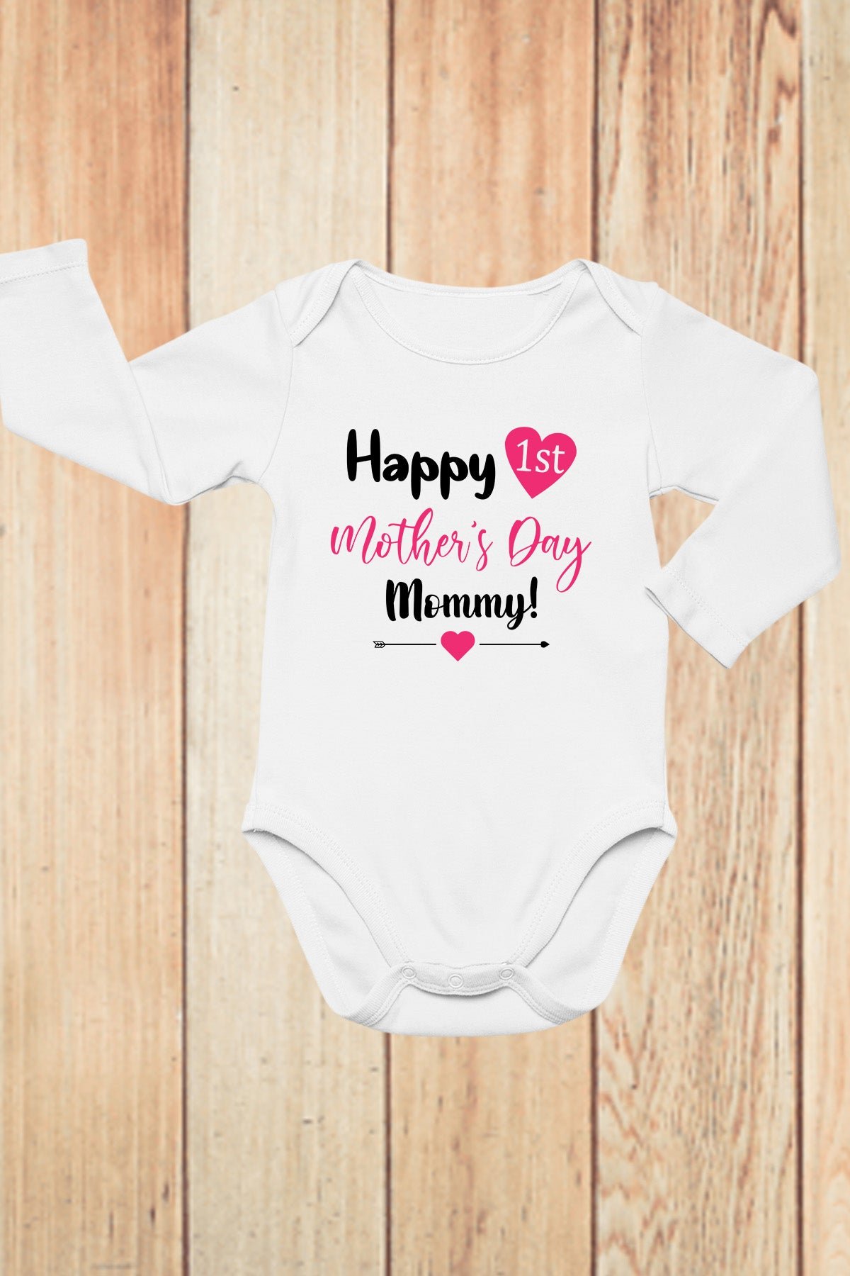 Happy 1st Mother's Day Mommy Baby Bodysuit - Image 3