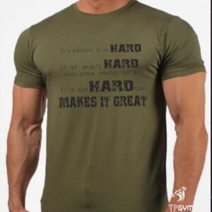 Hard Make It Great Muscle Biceps Fitness Crossfit Gym T shirt