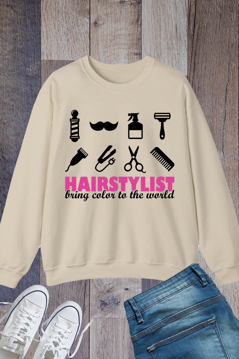 Hairstylist Bring Color to the World Sweatshirt