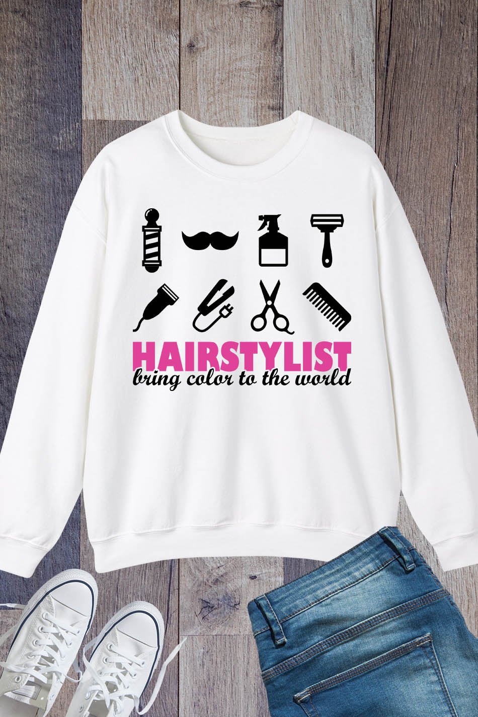 Hairstylist Bring Color to the World Sweatshirt