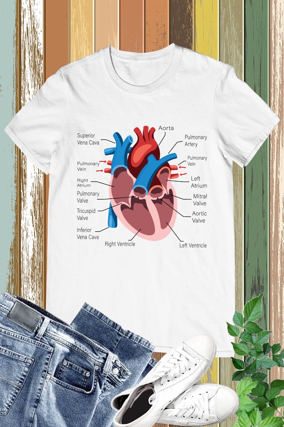 Heart Anatomy Shirt Nursing School Tees