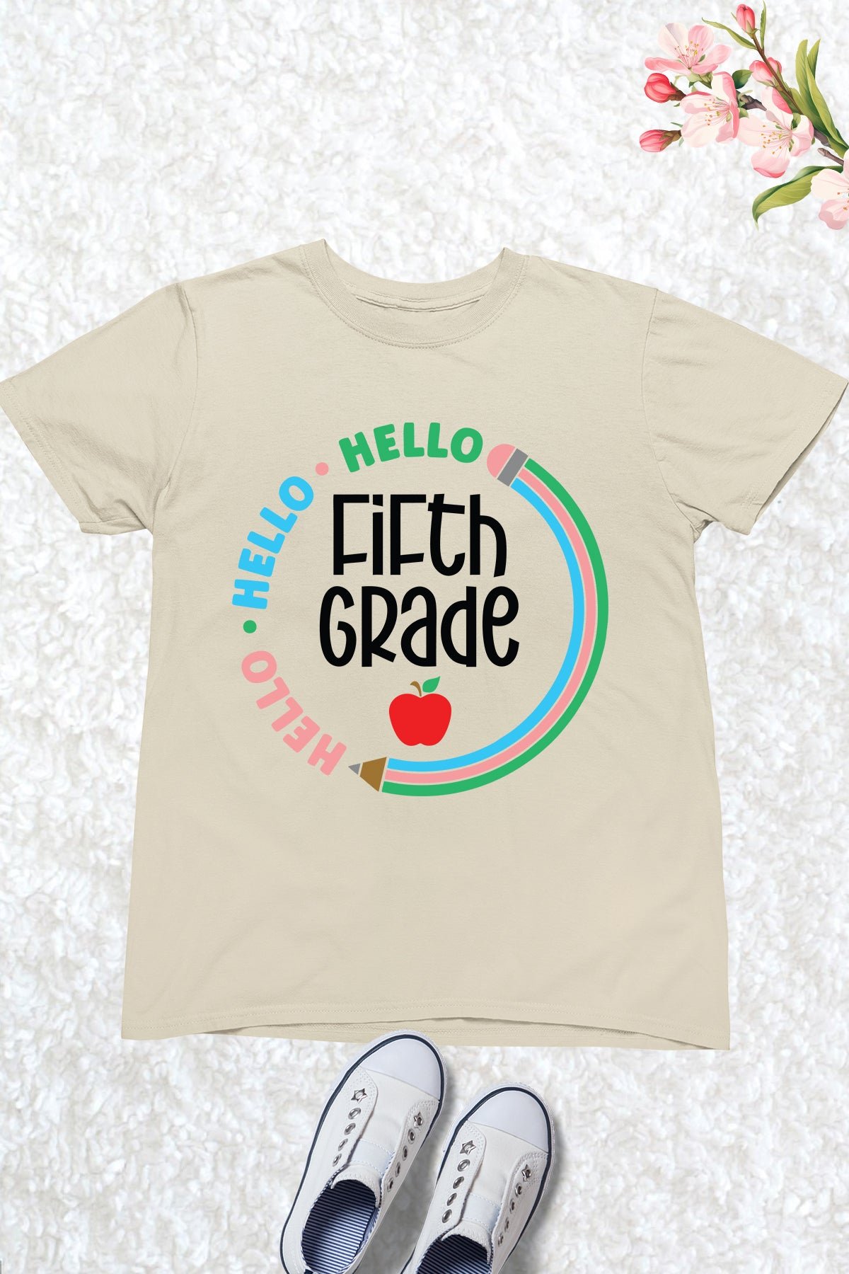 Hello 5th Grade Funny Kids T Shirt - Image 5