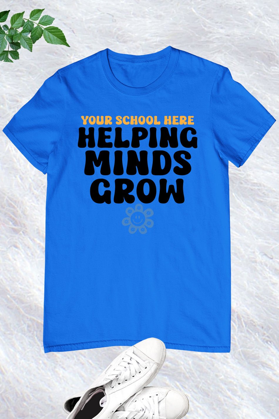 Helping Minds Grow Personalized Teacher T Shirt With School Name - Image 15