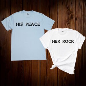 Her Rock & His Peace Couple T Shirt