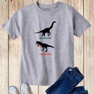 Herbivore Carnivore Dianosaur Kids T Shirt