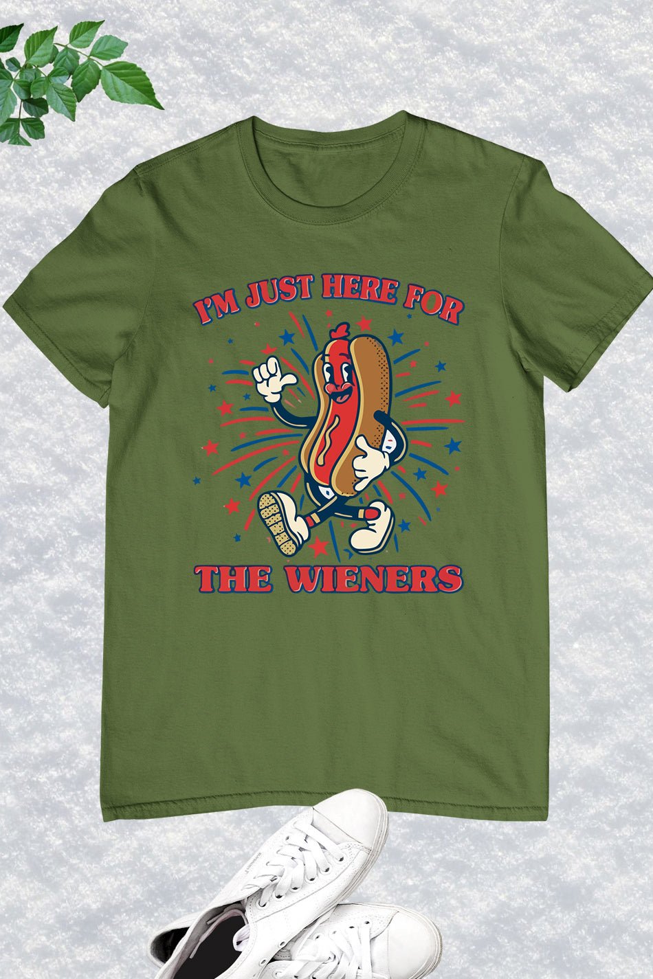 Funny 4th Of July Im Just Here For The Wieners Shirt