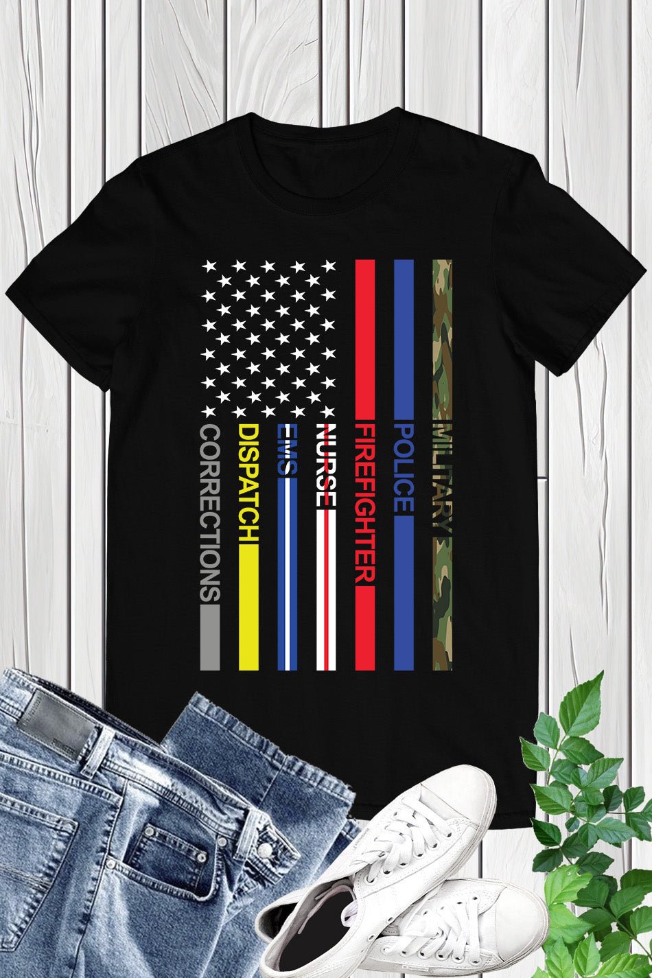 First Responder Tees US Hero Flag T-shirt