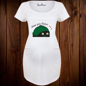 Hiding Tortoise See You Soon Maternity T Shirt