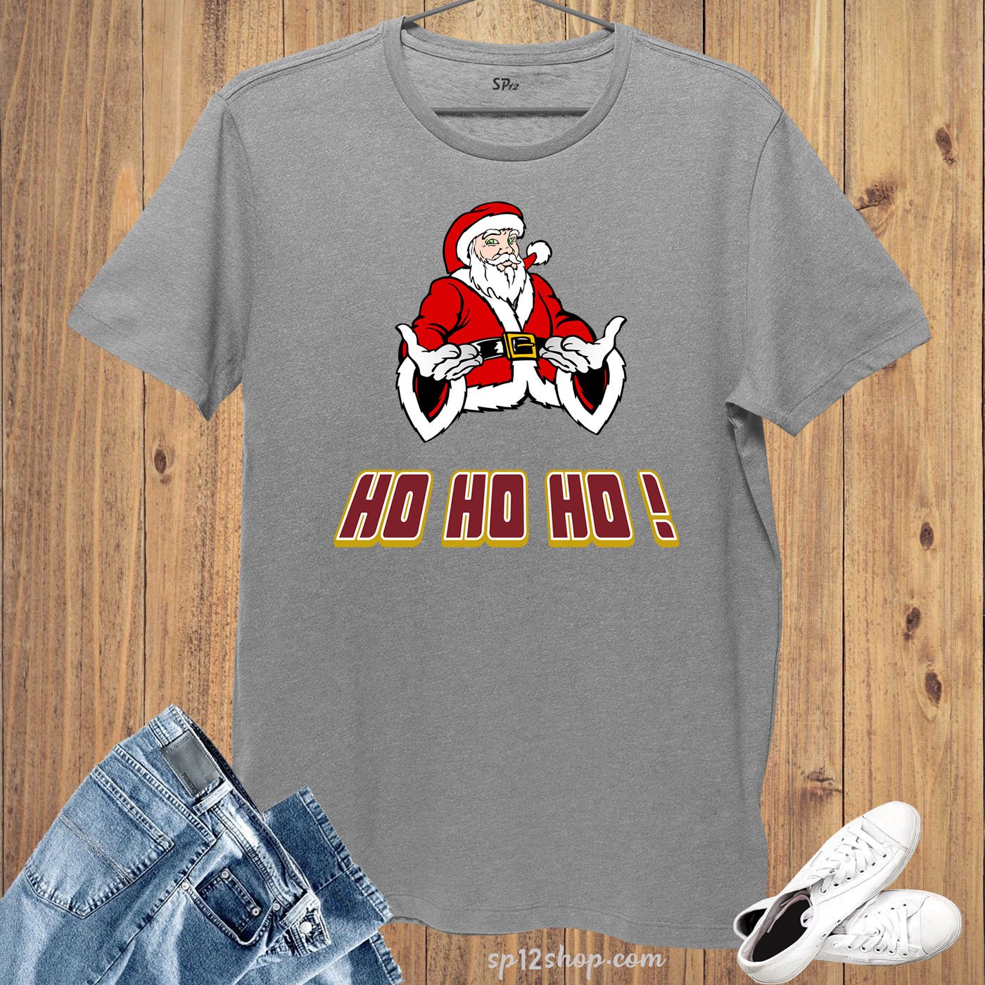 Ho Ho Ho Santa Claus Character Funny Christmas T-shirt