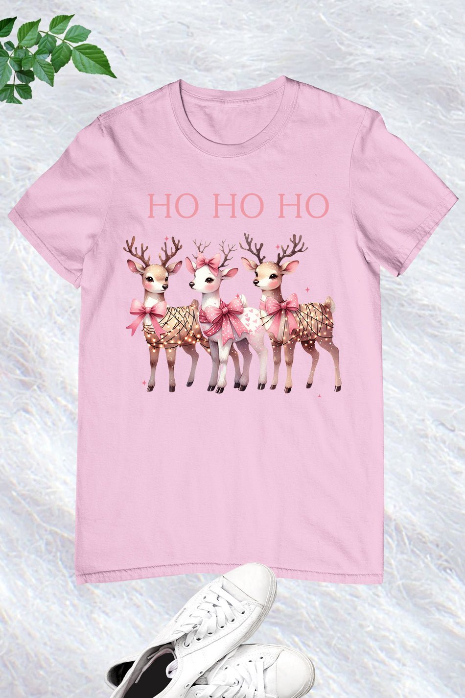 Christmas Deer Ho Ho Ho Shirt - Image 12
